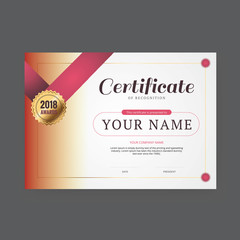 Certificate template with luxury and modern pattern,diploma,Vector illustration