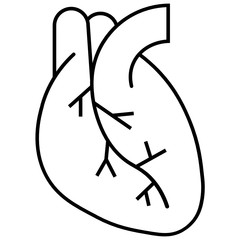 Human Organ Heart Design Cocnept Vector Visible Vains Icon Design