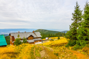 Mountain shelter on Mount Śnieżnik, Poland