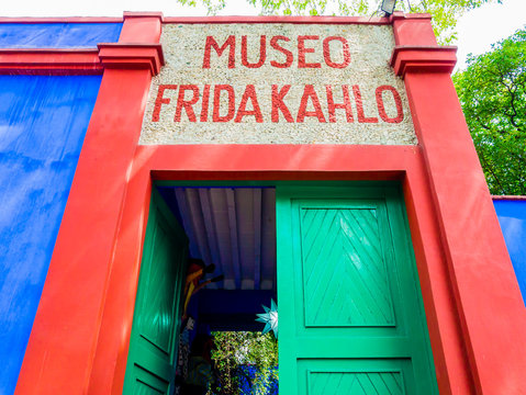 Entrance Of Frida Kahlo Museum (also Known As The Blue House - La Casa Azul), Coyoacán Borough, Mexico City