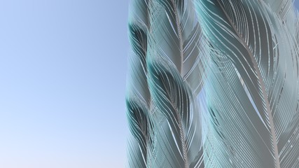 Soft silky feathers isolated with copy space for text and advertisement