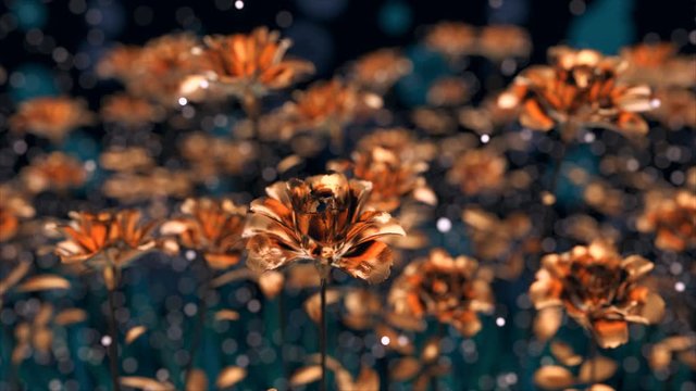 Beautiful abstract background of blooming roses