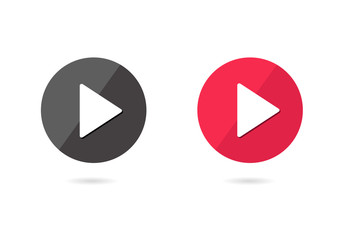 Play button icon. Vector illustration. on white background