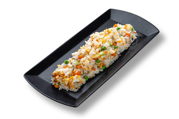 Delicious baked rice with vegetables