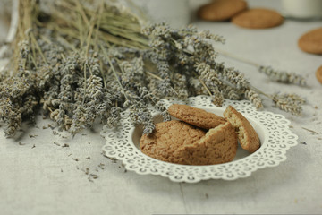 cookie   wooden  tasty  flower the dried 