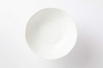 white plate on white background