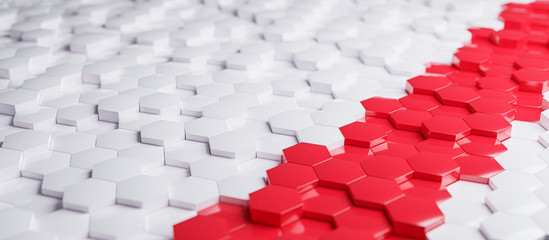 abstrakte 3D Hintergrundgrafik mit Hexagons