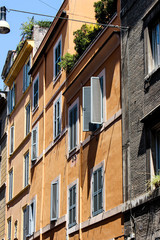 colorful houses in Rome italy
