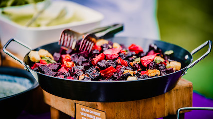 Oriental food - Indian takeaway at a wedding party