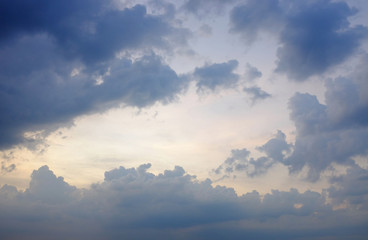 Fototapeta na wymiar Abstract dark cloud on the sky before rain.