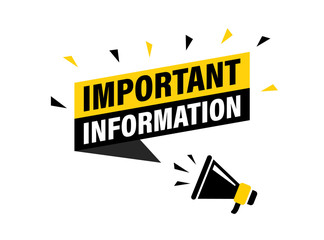 Male hand holding megaphone with important information speech bubble. Loudspeaker. Banner for business, marketing and advertising. Vector illustration.