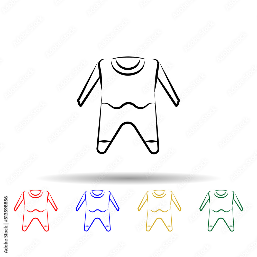 Poster child dresses multi color style icon. simple thin line, outline vector of maternity icons for ui and