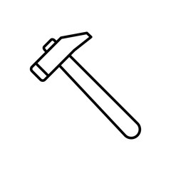 Isolated Construction Hammer Icon Line Vector Design