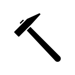 Hammer icon logo vector illustration design template