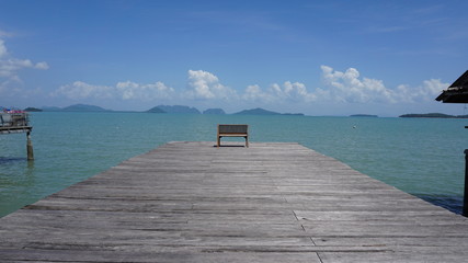 Bench on the pier 