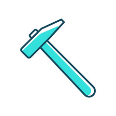Hammer icon vector on white background