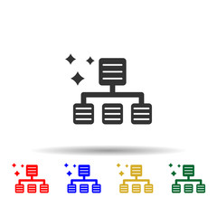 Online marketing, sitemap multi color style icon. Simple glyph, flat vector of online marketing icons for ui and ux, website or mobile application