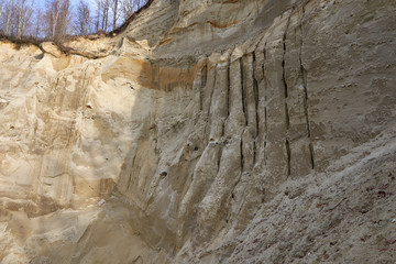 Sedimentary rocks in the natural park