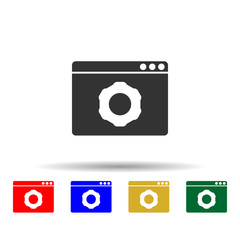 Online marketing, optimization multi color style icon. Simple glyph, flat vector of online marketing icons for ui and ux, website or mobile application