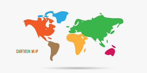 Naklejka premium Earth world map design isolated on white background. Vector illustration