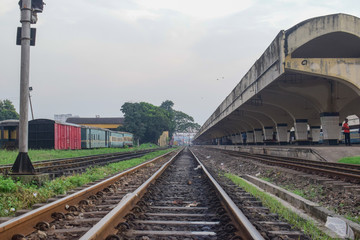 Fototapeta premium Railway track and platform