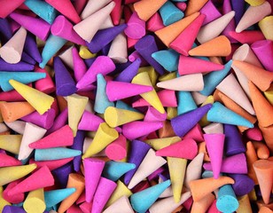 close up frankincense cone colorful for worship 