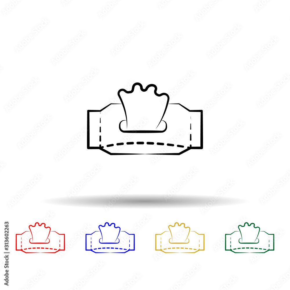 Poster water paper toilet multi color style icon. simple thin line, outline vector of travel icons for ui a