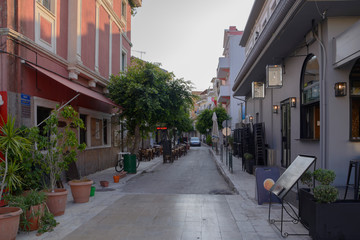 old streets of the island's capital Zakynthos (Greece) 
