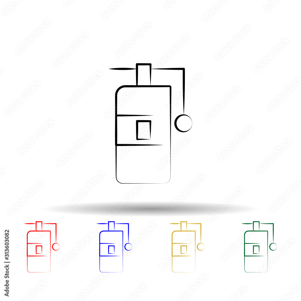 Poster perfume multi color style icon. simple thin line, outline vector of travel icons for ui and ux, webs