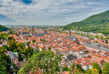 Obraz premium Heidelberg town on Neckar river, Germany