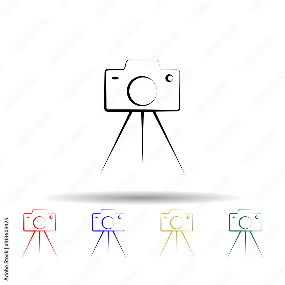 Poster photograph multi color style icon. simple thin line, outline vector of travel icons for ui and ux, w