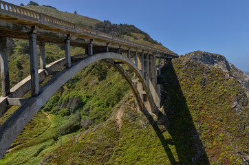 Rocky Creek Bridge on Cabrillo Highway (Big Sur, California)