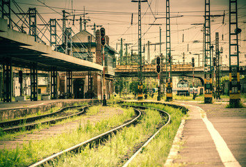 Fototapeta na wymiar Estacion tren Budapest