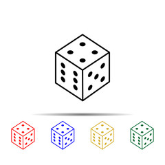 playing darts multi color style icon. Simple thin line, outline vector of casino icons for ui and ux, website or mobile application