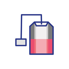 tea bag beverage isolated icon