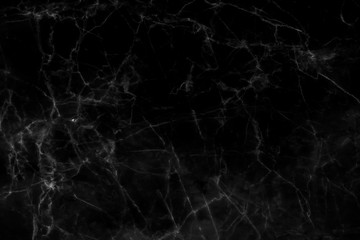 Black marble natural pattern for background, abstract black and white