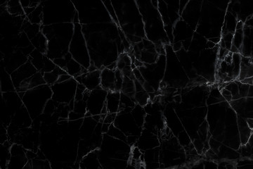 Black marble natural pattern for background, abstract black and white