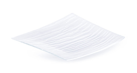 glass plate isolated on white background