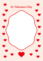 バレンタインハートメッセージカード13