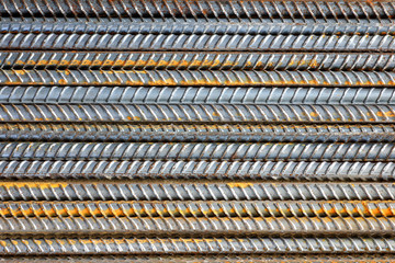  Rebar texture. Rusty rebar for concrete pouring.
