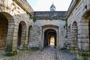 Fototapeta na wymiar Blaye entrance view fortress of Vauban World Heritage france