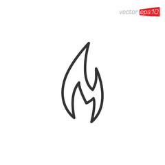Fototapeta premium Fire Icon Design Vector illustration