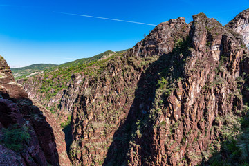 Gorges de Daluis or Chocolate canyon in Provence-Alpes, France.