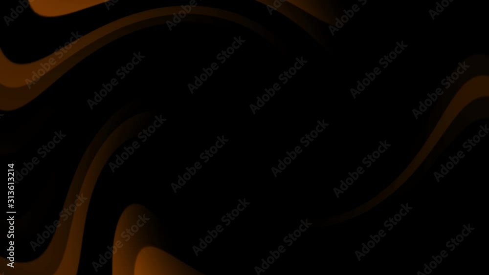 Poster abstract digital motion waves in orange color. loop video animation.