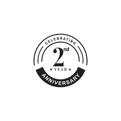2nd year anniversary logo design vector template