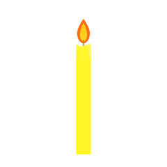 Candle icon. Flat illustration of candle vector icon for web isolated on white