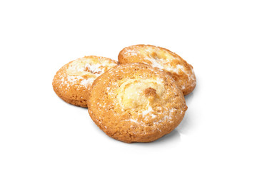 Cottage cheese (cheesecake) cookies isolated on white. background.