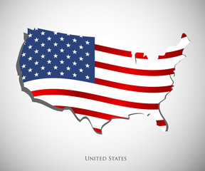 UNITED STATES OF AMERICA MAP, USA vector, Independence day background