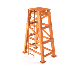 3d rendering of a tower over white background