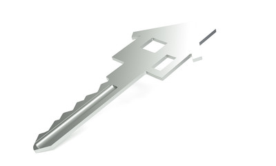 3d rendering of a house key